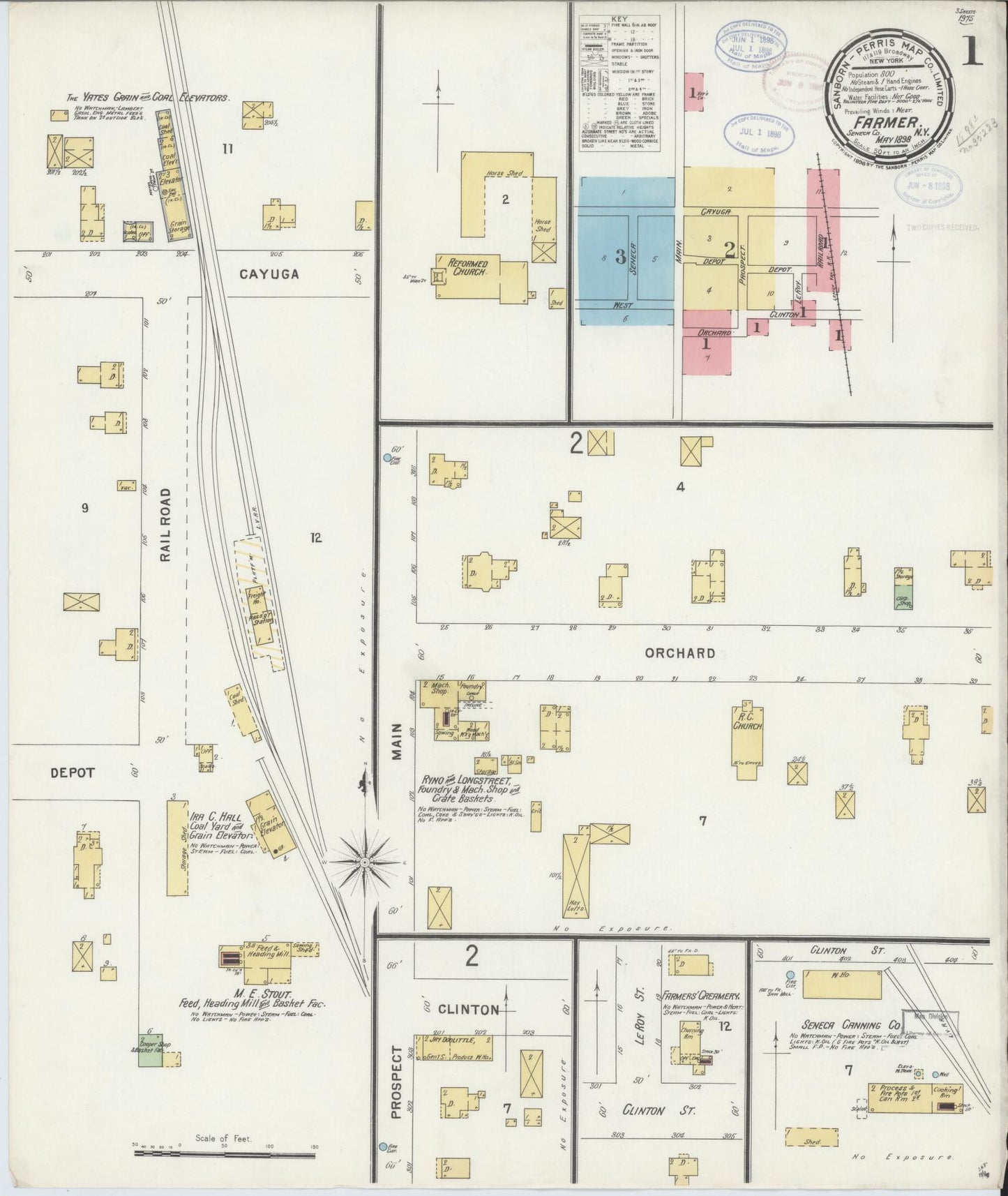 Sanborn Fire Insurance Map from Farmer, Seneca County, New York. (1898) – Historic Sanborn Fire Insurance Map Print