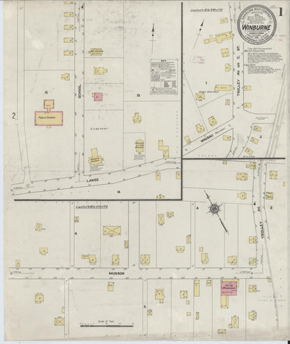 Sanborn Fire Insurance Map from Winburne, Clearfield County, Pennsylvania (1911), Sheet #0001 - Complete Map Set gallery image, historic Sanborn map, vintage wall art, Pennsylvania Pennsylvania