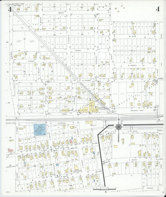 Sanborn Fire Insurance Map from McComb, Hancock County, Ohio (1946), Sheet #0004 - Historic Sanborn Fire Insurance Map Print, vintage old map wall art, antique decor, genealogy gift, Ohio Ohio map