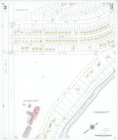 Sanborn Fire Insurance Map from Lake Jackson, Brazoria County, Texas (1951), Sheet #0003 - Complete Map Set gallery image, historic Sanborn map, vintage wall art, Texas Texas