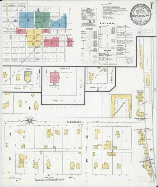 Sanborn Fire Insurance Map from Winnebago, Faribault County, Minnesota. (1905) – Map View