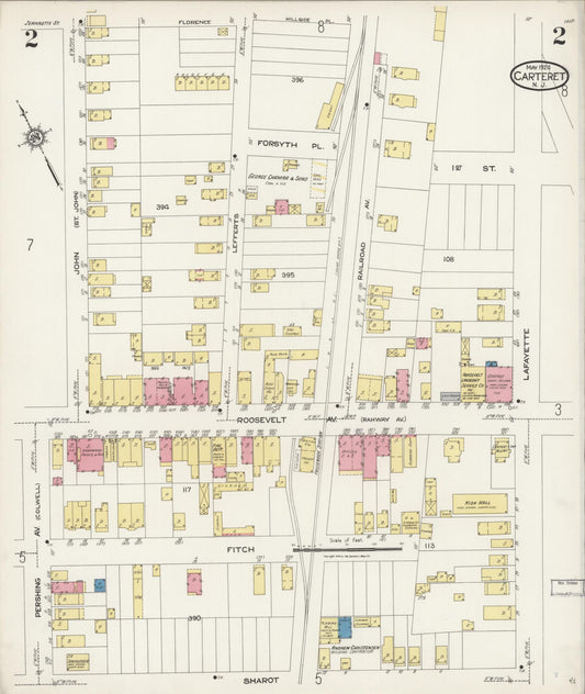 Sanborn Fire Insurance Map from Carteret, Middlesex County, New Jersey (1924), Sheet #0002 - Complete Map Set gallery image, historic Sanborn map, vintage wall art, New Jersey New Jersey