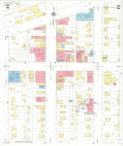 Sanborn Fire Insurance Map from Holstein, Ida County, Iowa (1933), Sheet #0002 - Historic Sanborn Fire Insurance Map Print