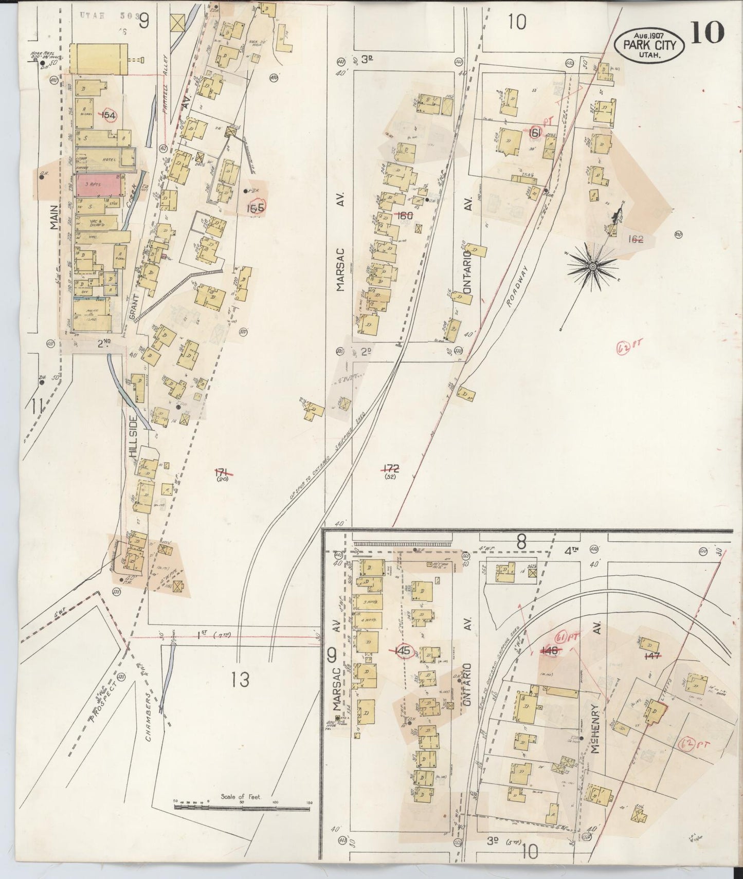 Sanborn Fire Insurance Map from Park City, Summit County, Utah (1940), Sheet #0010 - Complete Map Set gallery image, historic Sanborn map, vintage wall art, Utah Utah