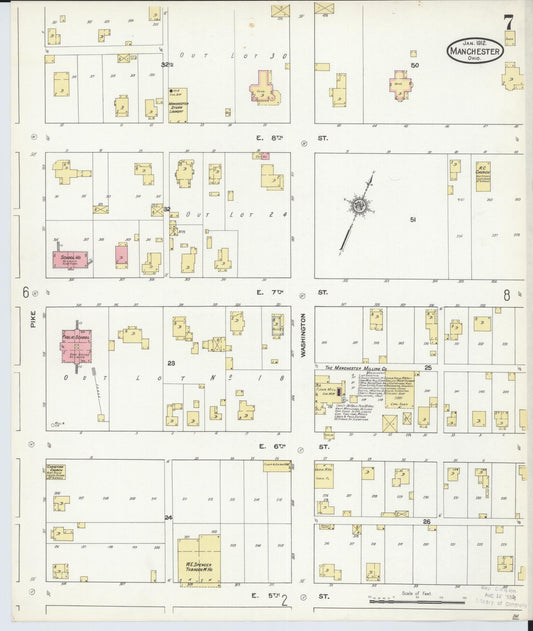 Sanborn Fire Insurance Map from Manchester, Adams County, Ohio. (1912), Sheet 7 – Historic Sanborn Fire Insurance Map Print