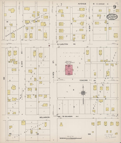 Sanborn Fire Insurance Map from Cloquet, Carlton County, Minnesota (1922), Sheet #0009 - Complete Map Set gallery image, historic Sanborn map, vintage wall art, Minnesota Minnesota