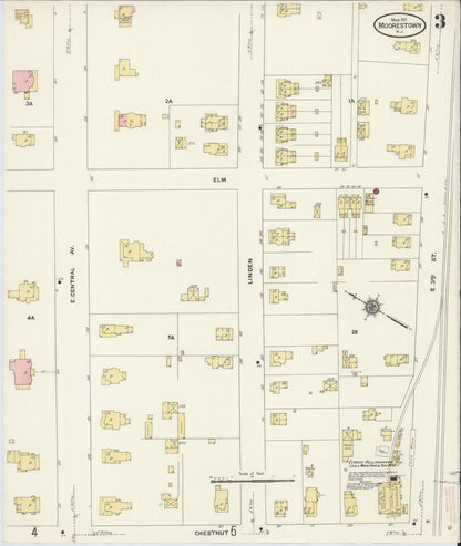 Sanborn Fire Insurance Map from Moorestown, Burlington County, New Jersey (1911), Sheet #0003 - Complete Map Set gallery image, historic Sanborn map, vintage wall art, New Jersey New Jersey
