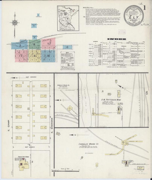 Sanborn Fire Insurance Map from Ely, Saint Louis County, Minnesota. (1914) – Map View