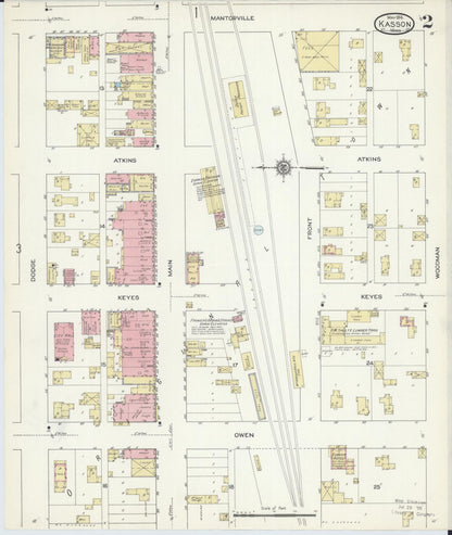 Sanborn Fire Insurance Map from Kasson, Dodge County, Minnesota (1914), Sheet #0002 - Complete Map Set gallery image, historic Sanborn map, vintage wall art, Minnesota Minnesota