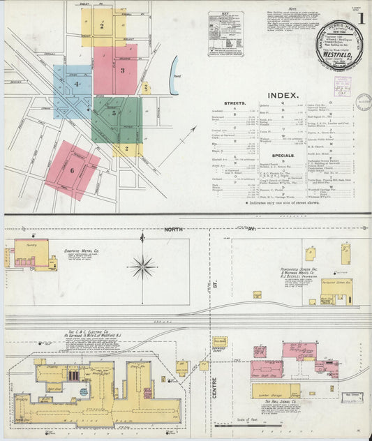 Sanborn Fire Insurance Map from Westfield, Union County, New Jersey. (1901) – Historic Sanborn Fire Insurance Map Print