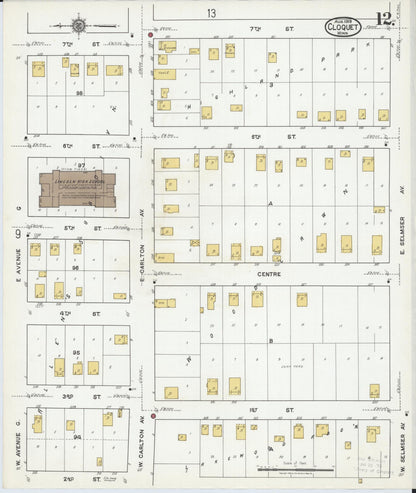 Sanborn Fire Insurance Map from Cloquet, Carlton County, Minnesota (1919), Sheet #0012 - Complete Map Set gallery image, historic Sanborn map, vintage wall art, Minnesota Minnesota
