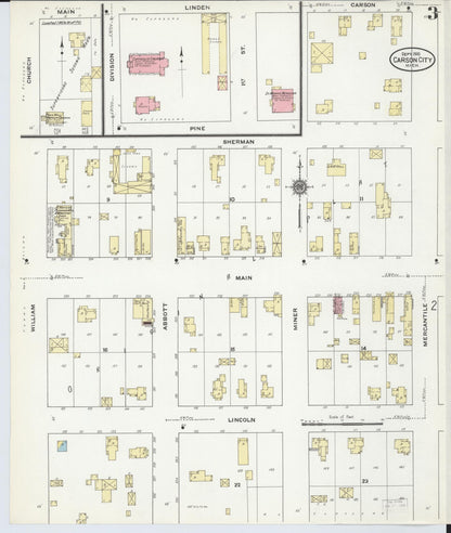 Sanborn Fire Insurance Map from Carson City, Montcalm County, Michigan (1910), Sheet #0003 - Historic Sanborn Fire Insurance Map Print, vintage old map wall art, antique decor, genealogy gift, Michigan Michigan map