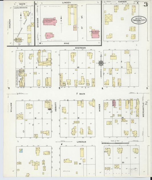 Sanborn Fire Insurance Map from Carson City, Montcalm County, Michigan (1910), Sheet #0003 - Historic Sanborn Fire Insurance Map Print, vintage old map wall art, antique decor, genealogy gift, Michigan Michigan map