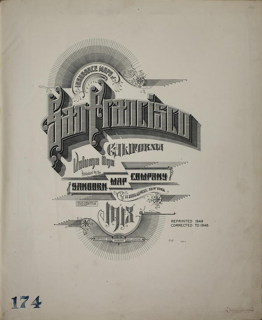 Sanborn Fire Insurance Map from San Francisco, San Francisco County, California. (1948) – Historic Sanborn Fire Insurance Map Print