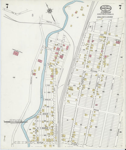 Sanborn Fire Insurance Map from Oakdale, Allegheny County, Pennsylvania (1924), Sheet #0007 - Complete Map Set gallery image, historic Sanborn map, vintage wall art, Pennsylvania Pennsylvania