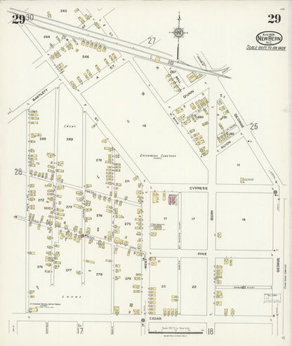 Sanborn Fire Insurance Map from New Bern, Craven County, North Carolina (1924), Sheet #0029 - Complete Map Set gallery image, historic Sanborn map, vintage wall art, North Carolina North Carolina