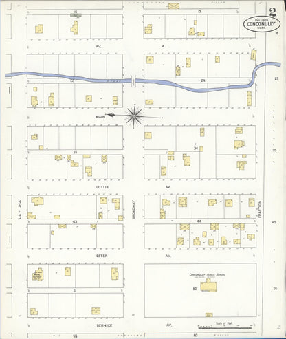 Sanborn Fire Insurance Map from Conconully, Okanogan County, Washington (1909), Sheet #0002 - Complete Map Set gallery image, historic Sanborn map, vintage wall art, Washington Washington