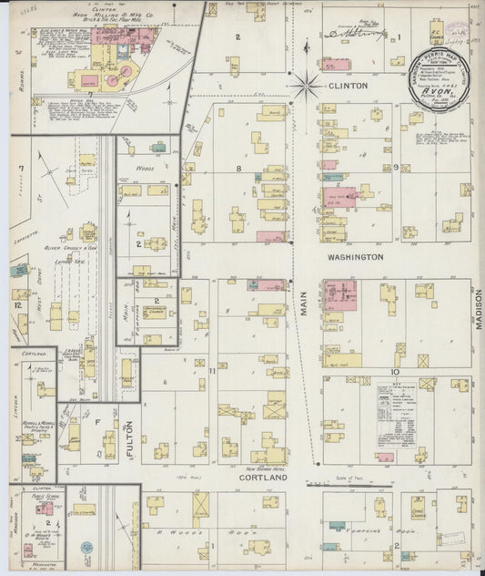 Sanborn Fire Insurance Map from Avon, Fulton County, Illinois (1893), Sheet #0001 - Historic Sanborn Fire Insurance Map Print, vintage old map wall art, antique decor, genealogy gift, Illinois Illinois map