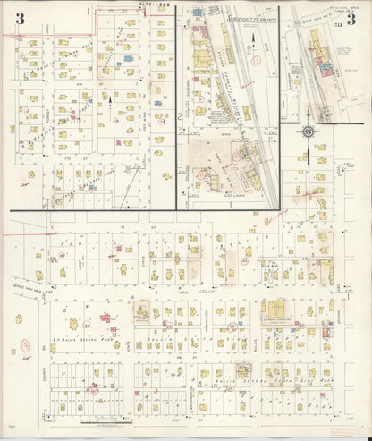 Sanborn Fire Insurance Map from Kenyon, Goodhue County, Minnesota (1944), Sheet #0003 - Historic Sanborn Fire Insurance Map Print, vintage old map wall art, antique decor, genealogy gift, Minnesota Minnesota map