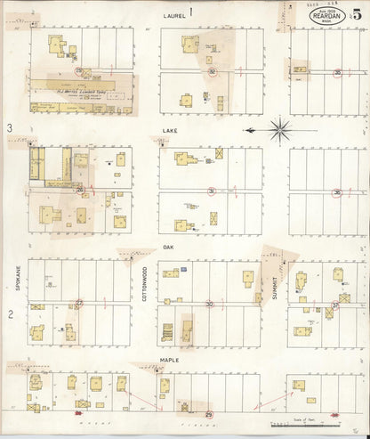 Sanborn Fire Insurance Map from Reardan, Lincoln County, Washington (1930), Sheet #0005 - Complete Map Set gallery image, historic Sanborn map, vintage wall art, Washington Washington