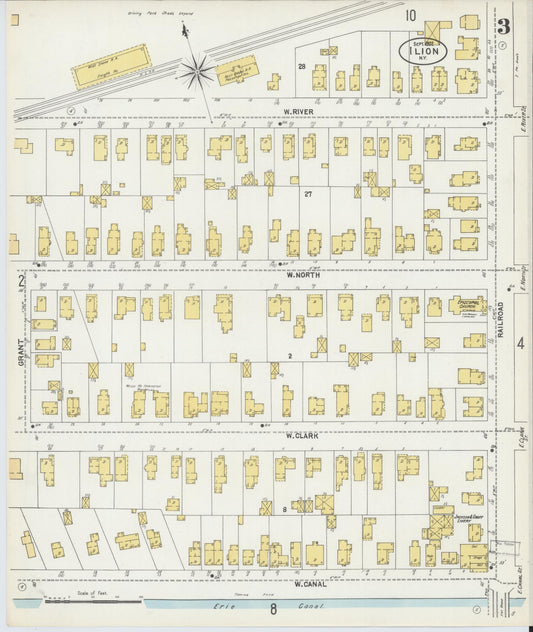 Sanborn Fire Insurance Map from Ilion, Herkimer County, New York (1902), Sheet #0003 - Historic Sanborn Fire Insurance Map Print, vintage old map wall art, antique decor, genealogy gift, New York New York map