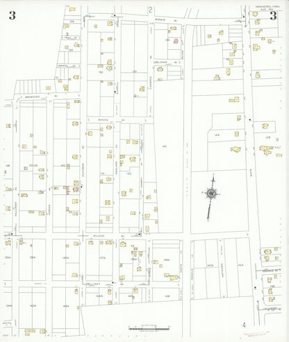 Sanborn Fire Insurance Map from Newington, Hartford County, Connecticut (1941), Sheet #0003 - Complete Map Set gallery image, historic Sanborn map, vintage wall art, Connecticut Connecticut