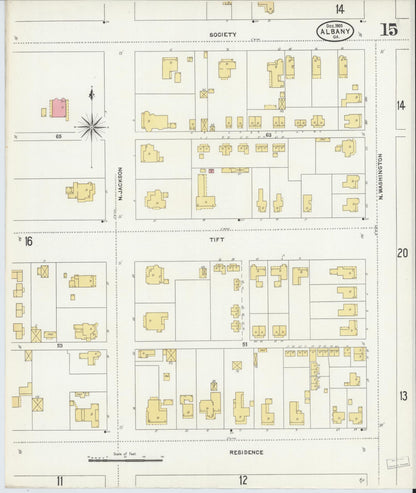 Sanborn Fire Insurance Map from Albany, Dougherty County, Georgia (1905), Sheet #0015 - Complete Map Set gallery image, historic Sanborn map, vintage wall art, Georgia Georgia