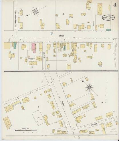 Sanborn Fire Insurance Map from Portland, Middlesex County, Connecticut (1895), Sheet #0004 - Complete Map Set gallery image, historic Sanborn map, vintage wall art, Connecticut Connecticut
