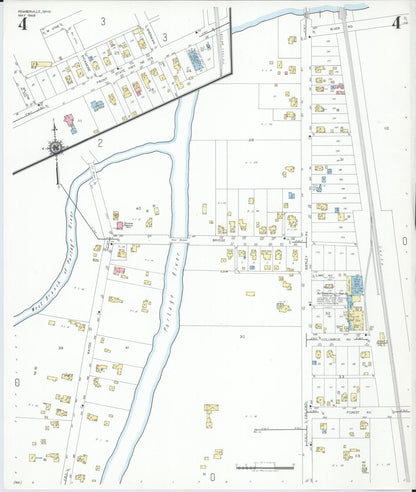 Sanborn Fire Insurance Map from Pemberville, Wood County, Ohio (1948), Sheet #0004 - Historic Sanborn Fire Insurance Map Print, vintage old map wall art, antique decor, genealogy gift, Ohio Ohio map