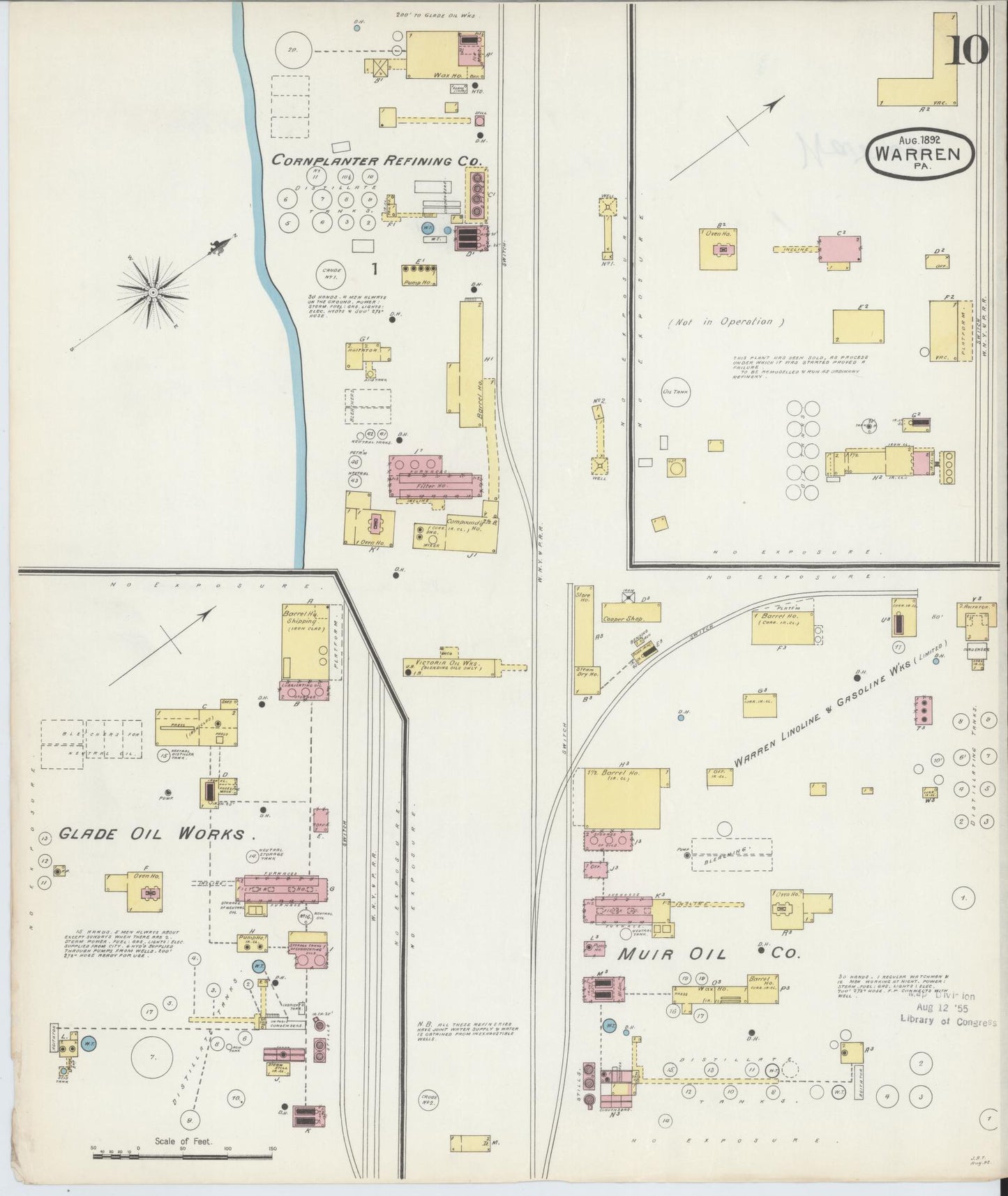 Sanborn Fire Insurance Map from Warren, Warren County, Pennsylvania (1892), Sheet #0010 - Complete Map Set gallery image, historic Sanborn map, vintage wall art, Pennsylvania Pennsylvania