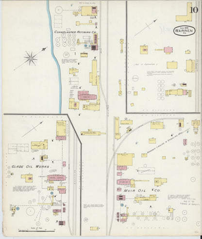 Sanborn Fire Insurance Map from Warren, Warren County, Pennsylvania (1892), Sheet #0010 - Complete Map Set gallery image, historic Sanborn map, vintage wall art, Pennsylvania Pennsylvania