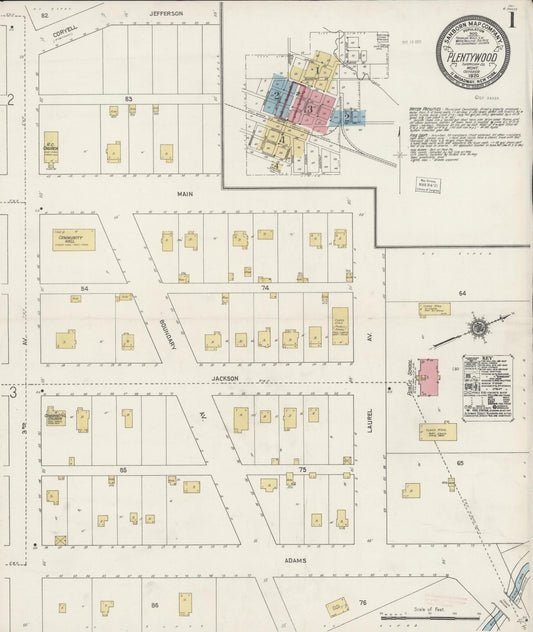Sanborn Fire Insurance Map from Plentywood, Sheridan County, Montana. (1920) – Historic Sanborn Fire Insurance Map Print