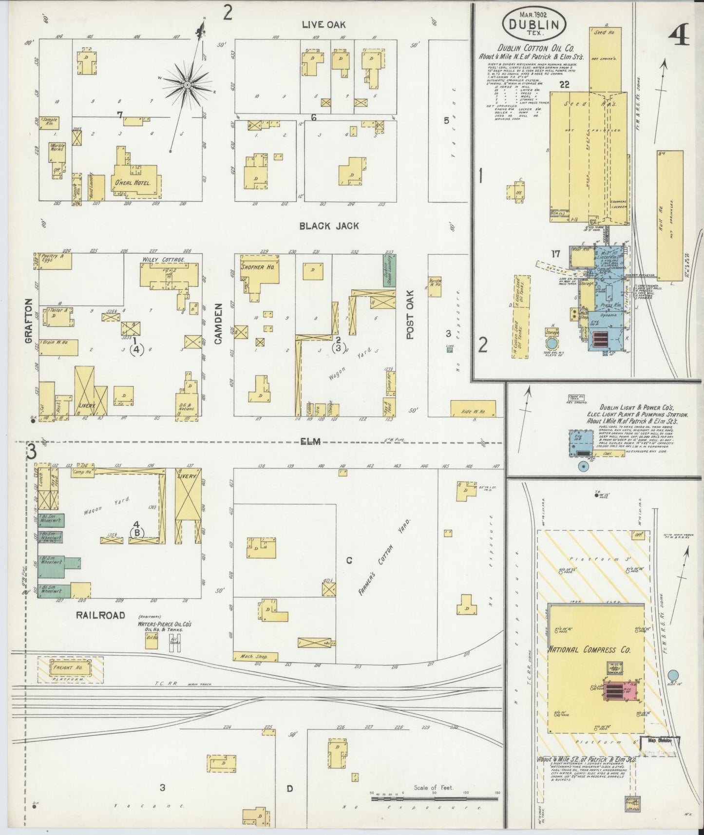 Sanborn Fire Insurance Map from Dublin, Erath County, Texas (1902), Sheet #0004 - Complete Map Set gallery image, historic Sanborn map, vintage wall art, Texas Texas