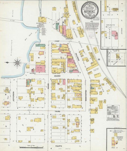 Sanborn Fire Insurance Map from Independence, Trempealeau County, Wisconsin (1903), Sheet #0001 - Historic Sanborn Fire Insurance Map Print, vintage old map wall art, antique decor, genealogy gift, Wisconsin Wisconsin map
