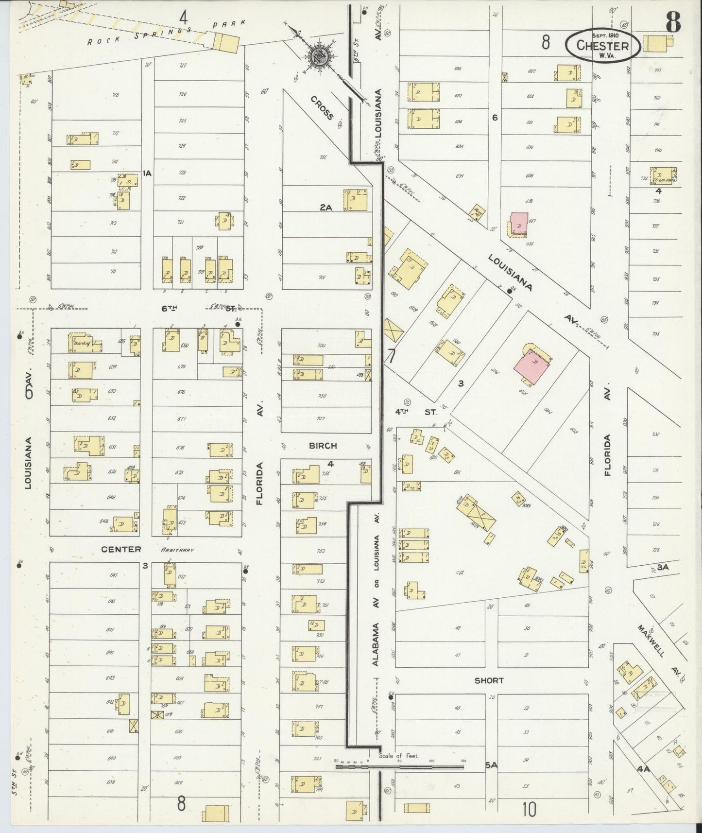 Sanborn Fire Insurance Map from Chester, Hancock County, West Virginia (1910), Sheet #0008 - Complete Map Set gallery image, historic Sanborn map, vintage wall art, West Virginia West Virginia