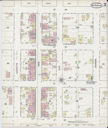 Sanborn Fire Insurance Map from Warsaw, Hancock County, Illinois (1890), Sheet #0003 - Complete Map Set gallery image, historic Sanborn map, vintage wall art, Illinois Illinois