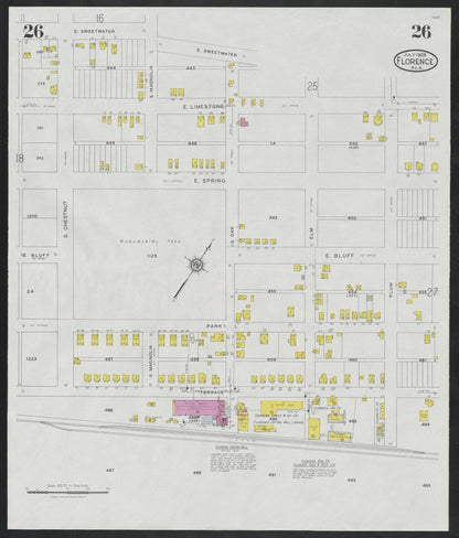 Sanborn Fire Insurance Map from Florence, Lauderdale County, Alabama (1928), Sheet #0026 - Complete Map Set gallery image, historic Sanborn map, vintage wall art, Alabama Alabama