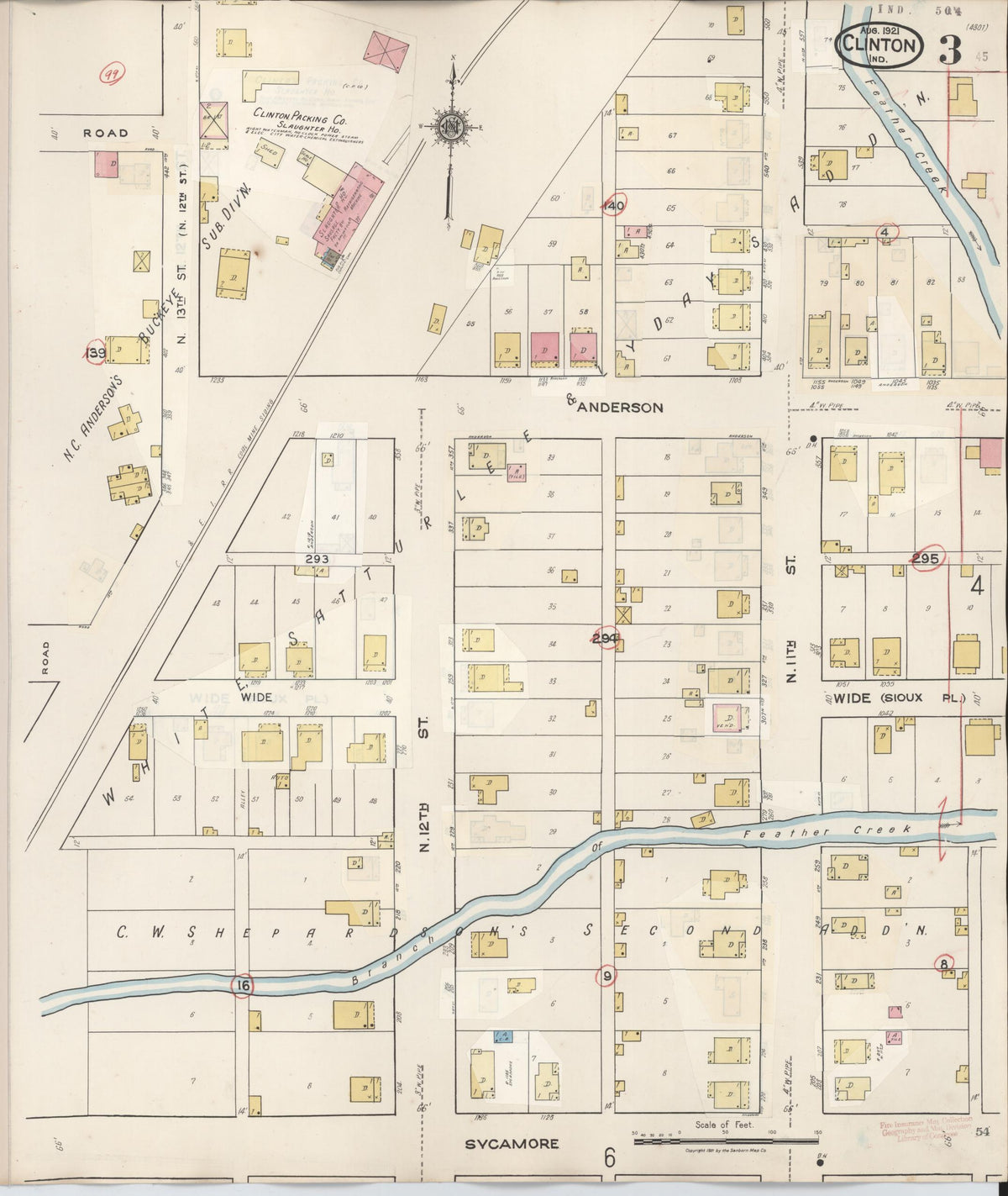 Sanborn Fire Insurance Map from Clinton, Vermillion County, Indiana (1947), Sheet #0003 - Historic Sanborn Fire Insurance Map Print, vintage old map wall art, antique decor, genealogy gift, Indiana Indiana map