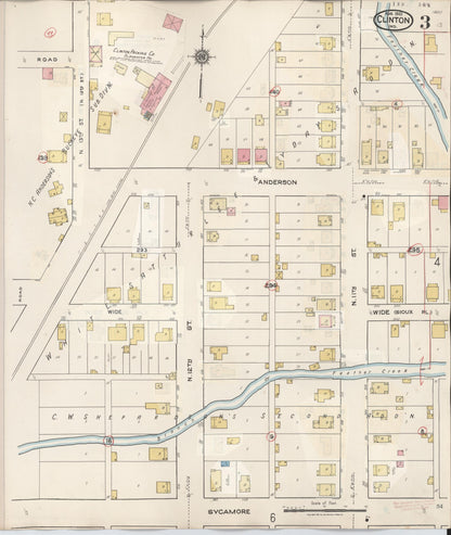 Sanborn Fire Insurance Map from Clinton, Vermillion County, Indiana (1947), Sheet #0003 - Historic Sanborn Fire Insurance Map Print, vintage old map wall art, antique decor, genealogy gift, Indiana Indiana map