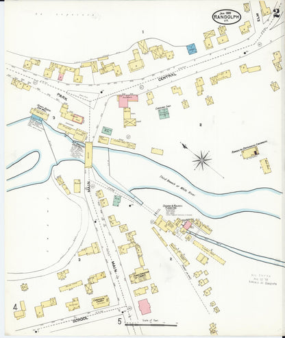 Sanborn Fire Insurance Map from Randolph, Orange County, Vermont (1905), Sheet #0002 - Complete Map Set gallery image, historic Sanborn map, vintage wall art, Vermont Vermont