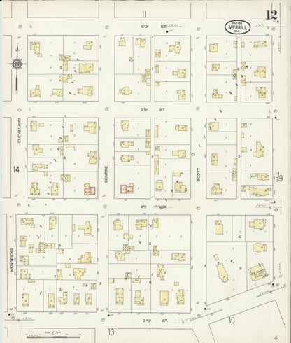 Sanborn Fire Insurance Map from Merrill, Lincoln County, Wisconsin (1913), Sheet #0012 - Complete Map Set gallery image, historic Sanborn map, vintage wall art, Wisconsin Wisconsin