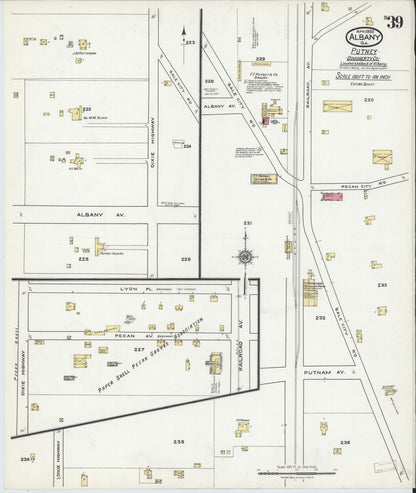 Sanborn Fire Insurance Map from Albany, Dougherty County, Georgia (1920), Sheet #0039 - Complete Map Set gallery image, historic Sanborn map, vintage wall art, Georgia Georgia