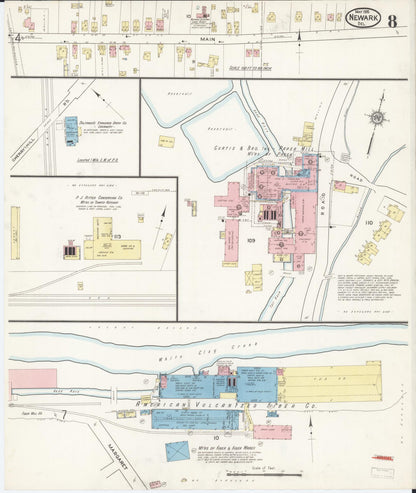 Sanborn Fire Insurance Map from Newark, New Castle County, Delaware (1915), Sheet #0008 - Complete Map Set gallery image, historic Sanborn map, vintage wall art, Delaware Delaware