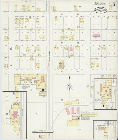 Sanborn Fire Insurance Map from Wellsburg, Brooke County, West Virginia (1897), Sheet #0005 - Complete Map Set gallery image, historic Sanborn map, vintage wall art, West Virginia West Virginia