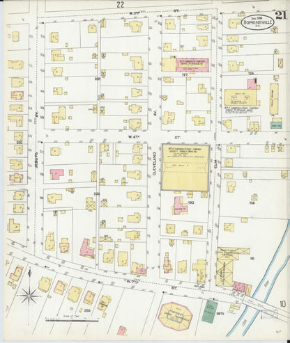 Sanborn Fire Insurance Map from Hopkinsville, Christian County, Kentucky (1906), Sheet #0021 - Complete Map Set gallery image, historic Sanborn map, vintage wall art, Kentucky Kentucky