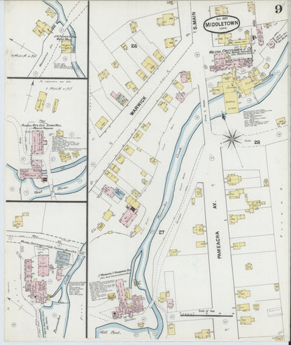 Sanborn Fire Insurance Map from Middletown, Middlesex County, Connecticut (1889), Sheet #0009 - Complete Map Set gallery image, historic Sanborn map, vintage wall art, Connecticut Connecticut