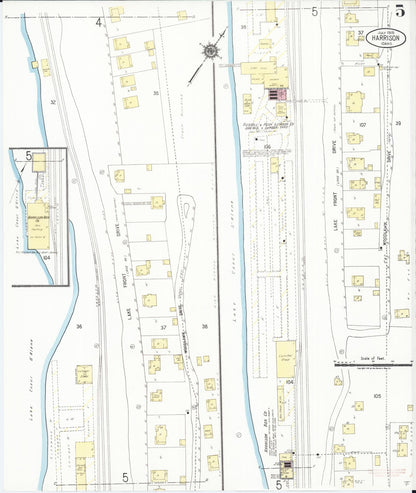 Sanborn Fire Insurance Map from Harrison, Kootenai County, Idaho (1918), Sheet #0005 - Complete Map Set gallery image, historic Sanborn map, vintage wall art, Idaho Idaho