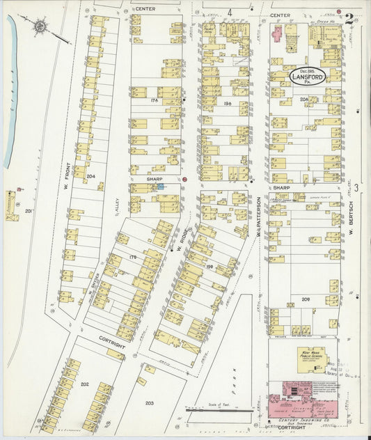 Sanborn Fire Insurance Map from Lansford, Carbon County, Pennsylvania (1915), Sheet #0002 - Historic Sanborn Fire Insurance Map Print, vintage old map wall art, antique decor, genealogy gift, Pennsylvania Pennsylvania map