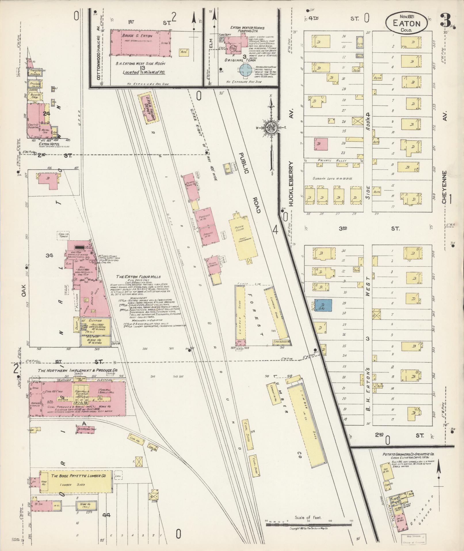 Sanborn Fire Insurance Map from Eaton, Weld County, Colorado (1921 ...
