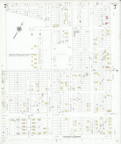 Sanborn Fire Insurance Map from Odessa, Edger County, Texas (1939), Sheet #0007 - Historic Sanborn Fire Insurance Map Print, vintage old map wall art, antique decor, genealogy gift, Texas Texas map